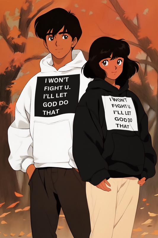 I won't fight u. I'll let God do that UNISEX HOODIE